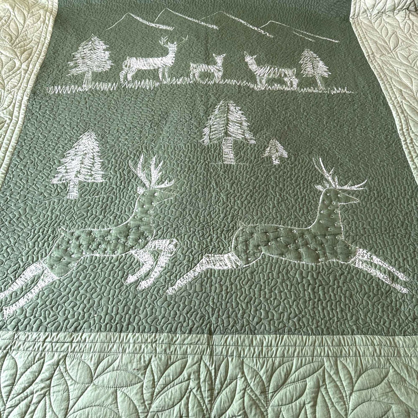 LEO POETRY IN NATURE NUI SHIBORI OMBRE QUILTED BEDCOVER SET