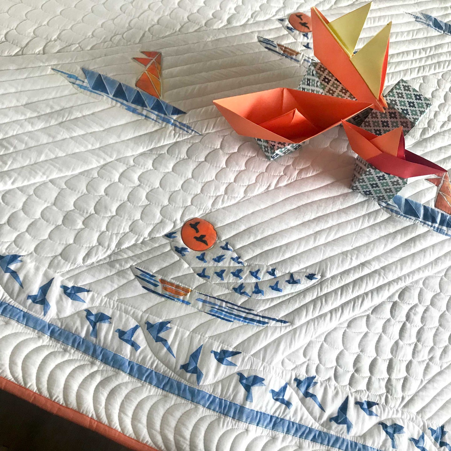 NILES NAUTICAL PANORAMA 6 PIECE QUILTED BEDCOVER SET
