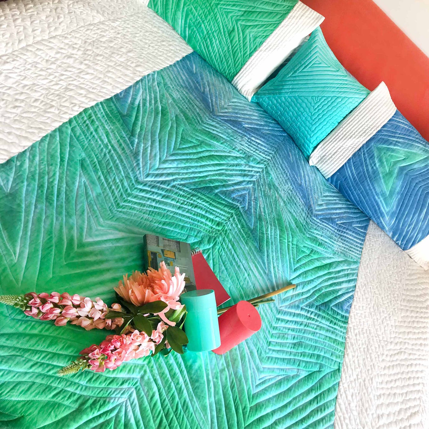 VENUS LOVE ALWAYS SHIBORI SHABANG QUILTED BEDCOVER SET