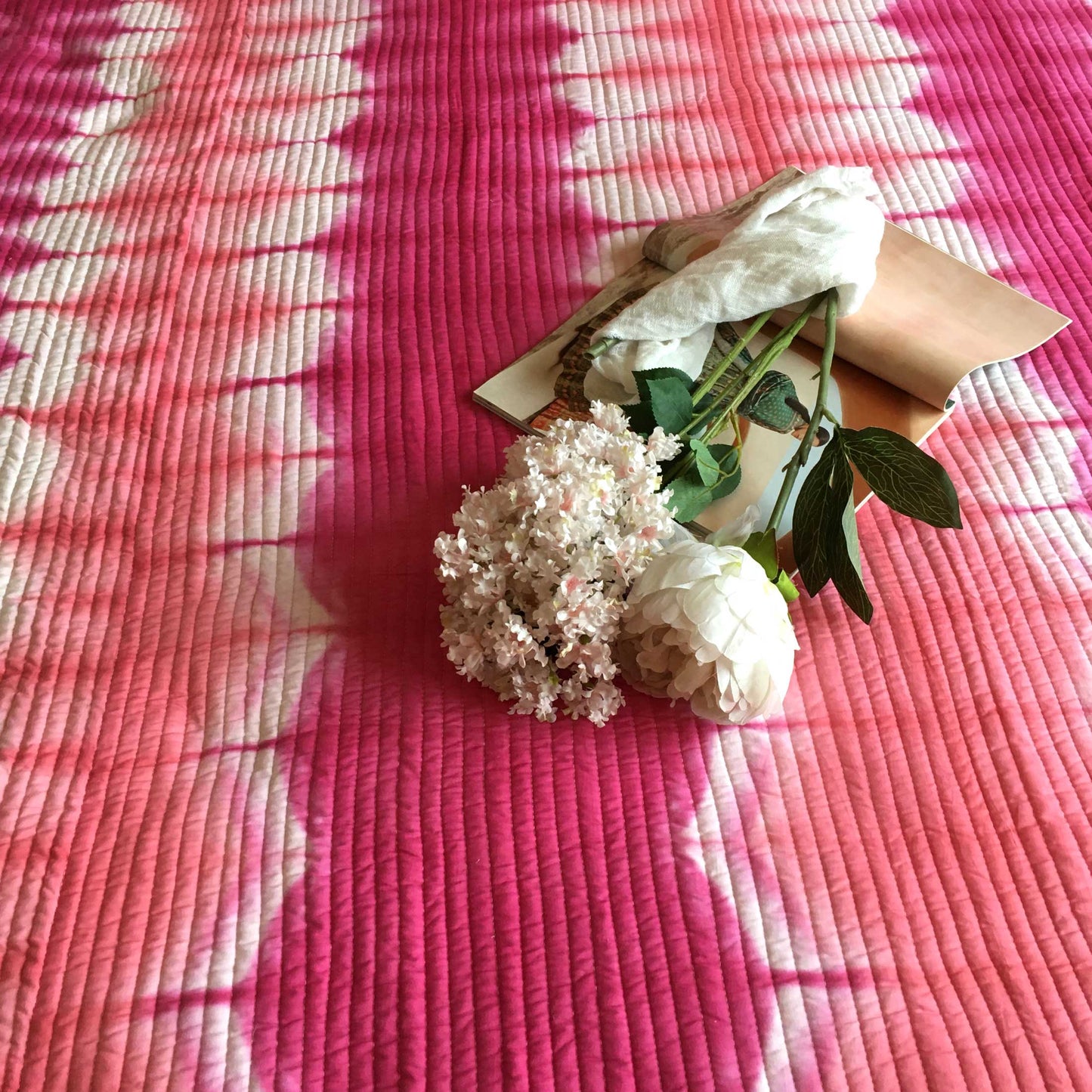 VERONICA LOVE ALWAYS SHIBORI SHABANG QUILTED BEDCOVER SET