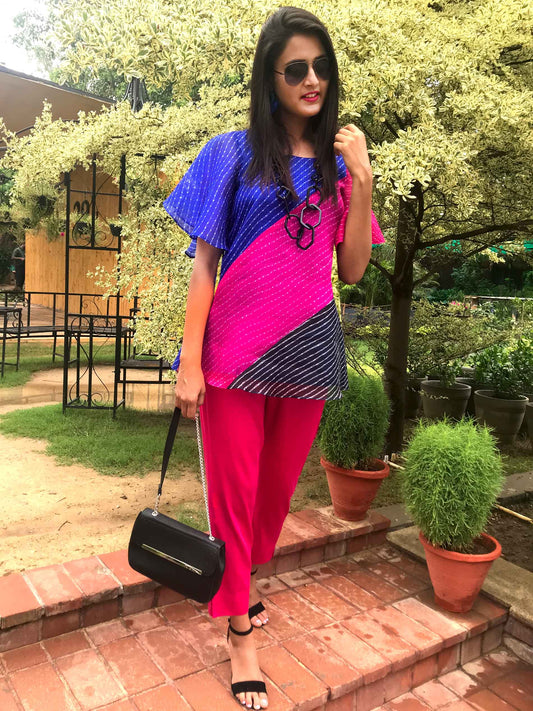 SANNA SANTORINI STRIPES SILK KOTA DORIA TUNIC