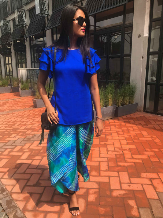 STEFFI SANTORINI STRIPES SILK KOTA DORIA TUNIC