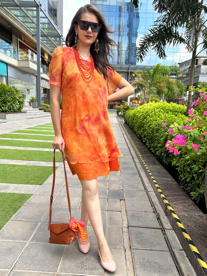 INGRID PARISIAN PASSION PURE CHIFFON DRESS
