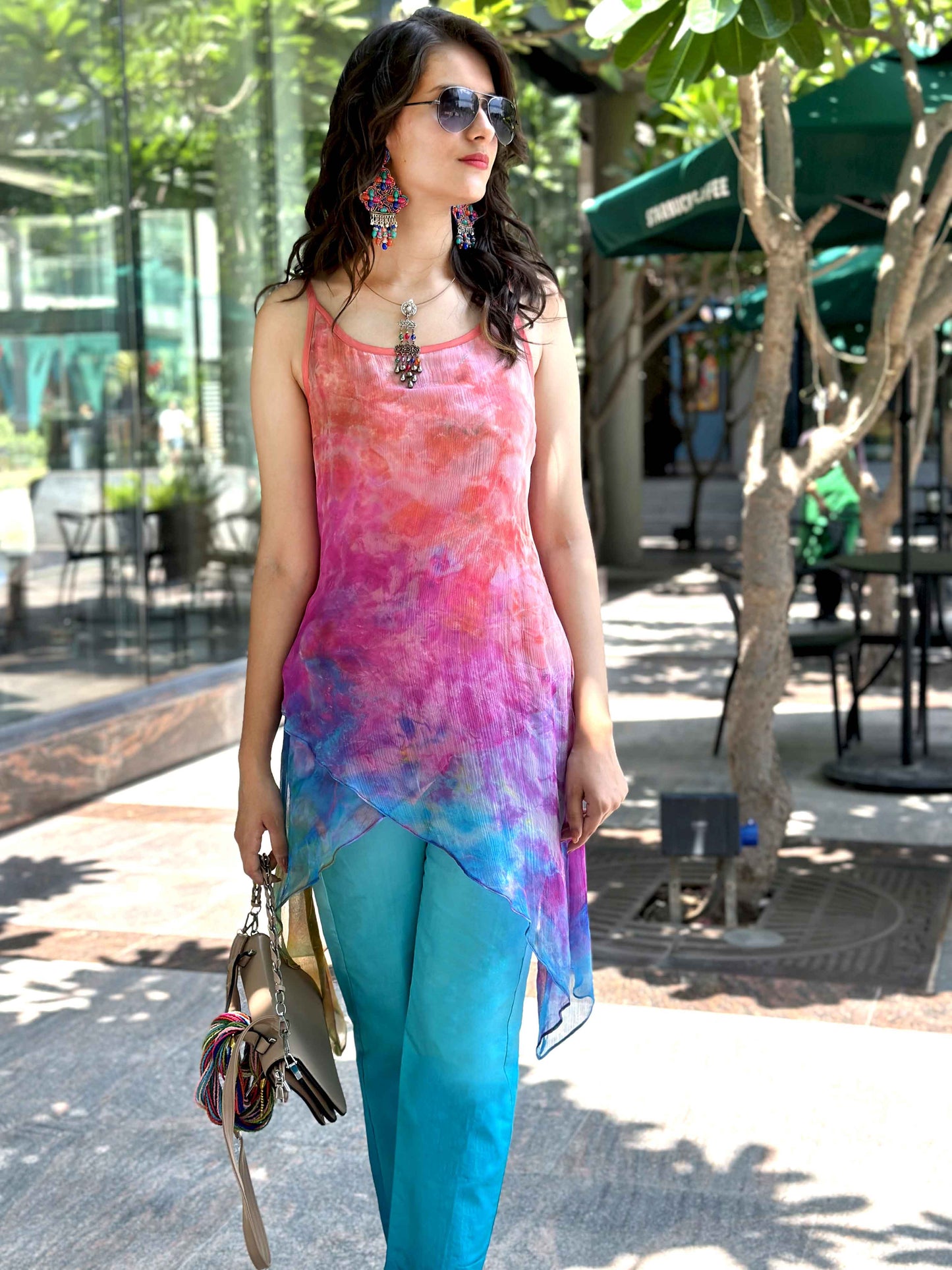 ILIANA PARISIAN PASSION PURE CHIFFON TUNIC SET