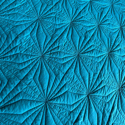 HANNAH MEDITERRANEAN SERENITY VIRIDIAN GREEN QUILTED 6 PIECE BEDCOVER SET