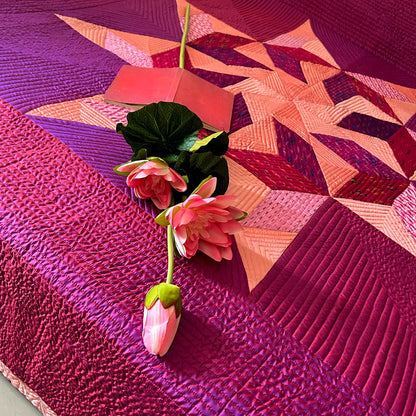 VICKY GORGEOUS KASHMIR PATOLA SILK QUILTED BEDCOVER SET