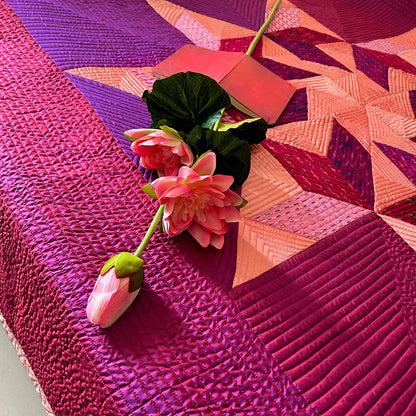VICKY GORGEOUS KASHMIR PATOLA SILK QUILTED BEDCOVER SET