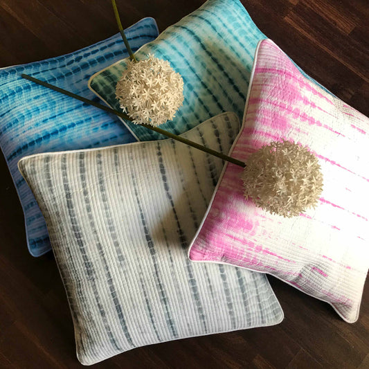 ERINA SHIBORI QUILTED CUSHION COVER SET