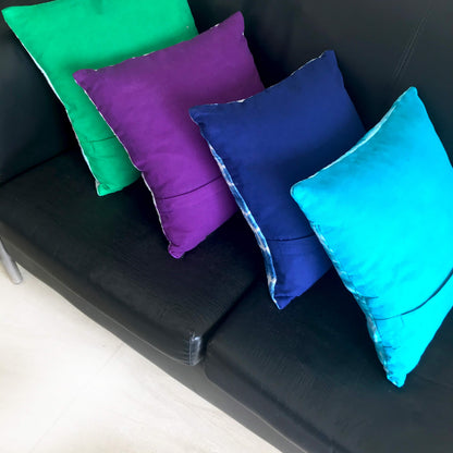 CLEMENTINE COLOUR CASCADE SHIBORI QUILTED CUSHION COVER SET