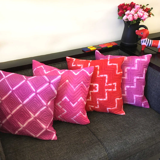 VANNAH LOVE ALWAYS SHIBORI QUILTED CUSHION COVER SET