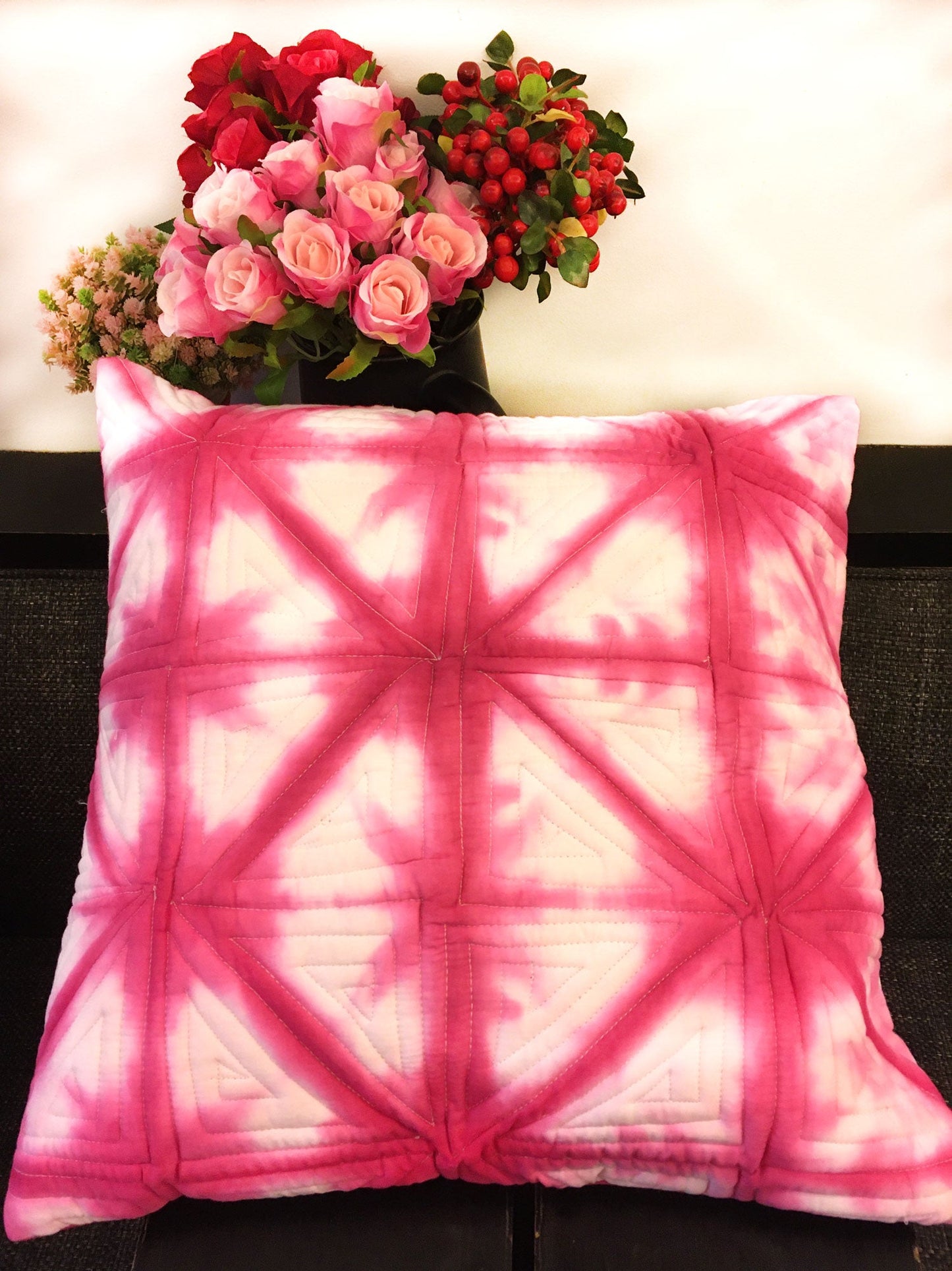 VONITA LOVE ALWAYS SHIBORI QUILTED CUSHION COVER SET