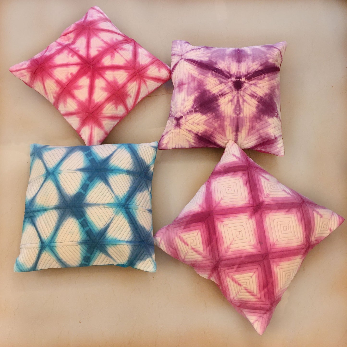 VONITA LOVE ALWAYS SHIBORI QUILTED CUSHION COVER SET