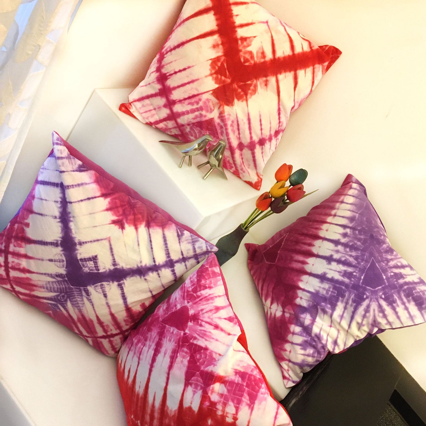 VIANKA LOVE ALWAYS SHIBORI SHABANG CUSHION COVER SET