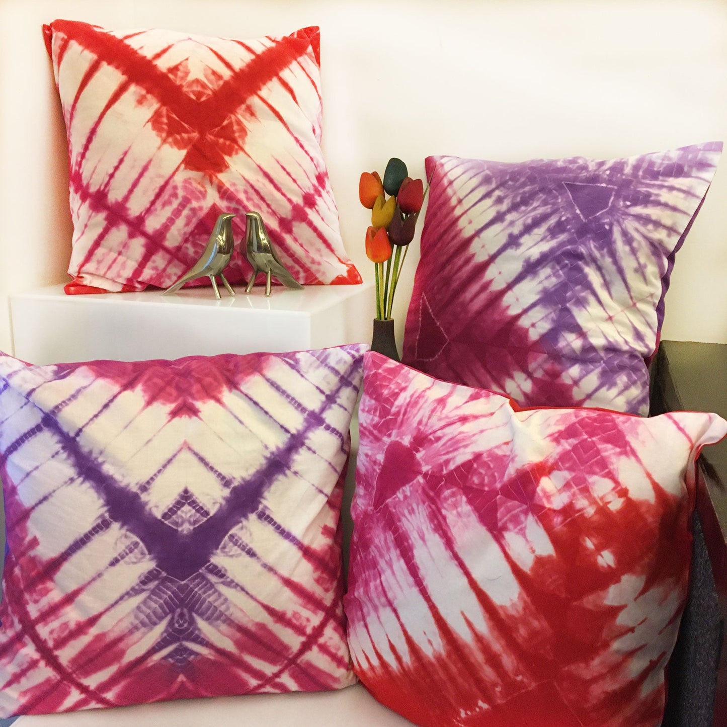 VIANKA LOVE ALWAYS SHIBORI SHABANG CUSHION COVER SET