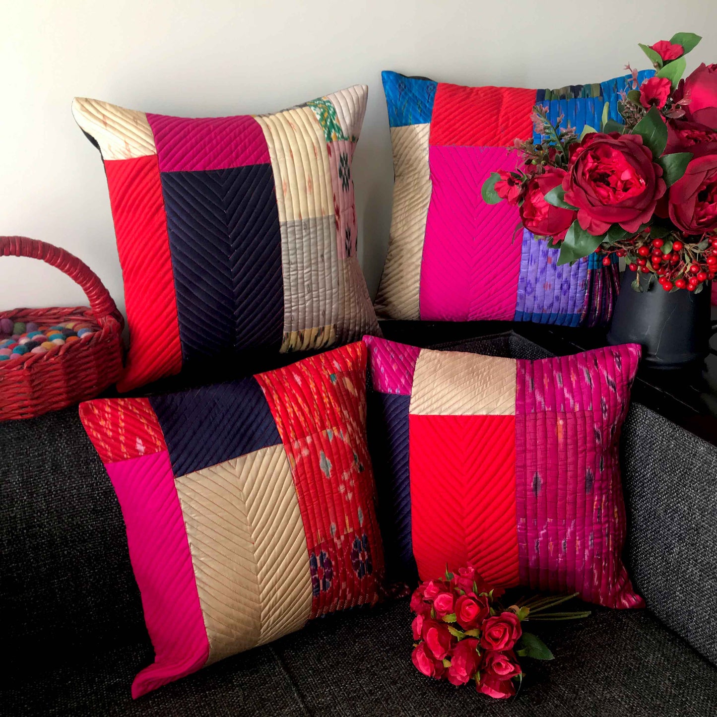 MALLORY MURANO INSPIRED QUILTED CUSHION COVER SET