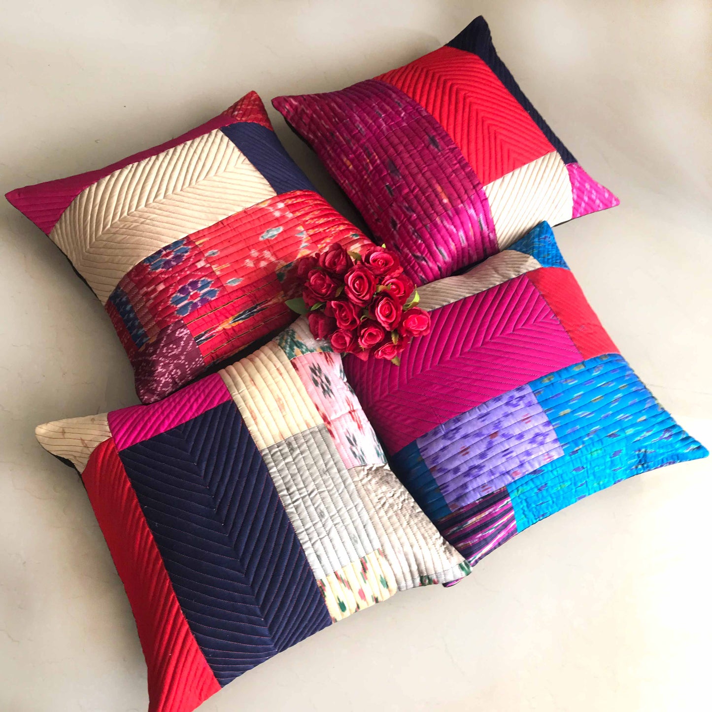 MALLORY MURANO INSPIRED QUILTED CUSHION COVER SET