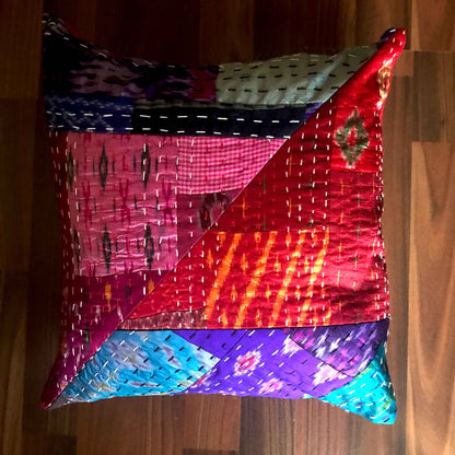 MAVIS MURANO INSPIRED PATOLA SILK PATCHWORK  CUSHION COVER SET