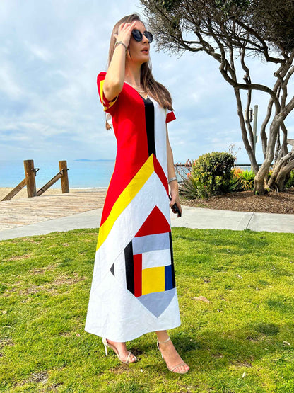 Frontal view of the dress