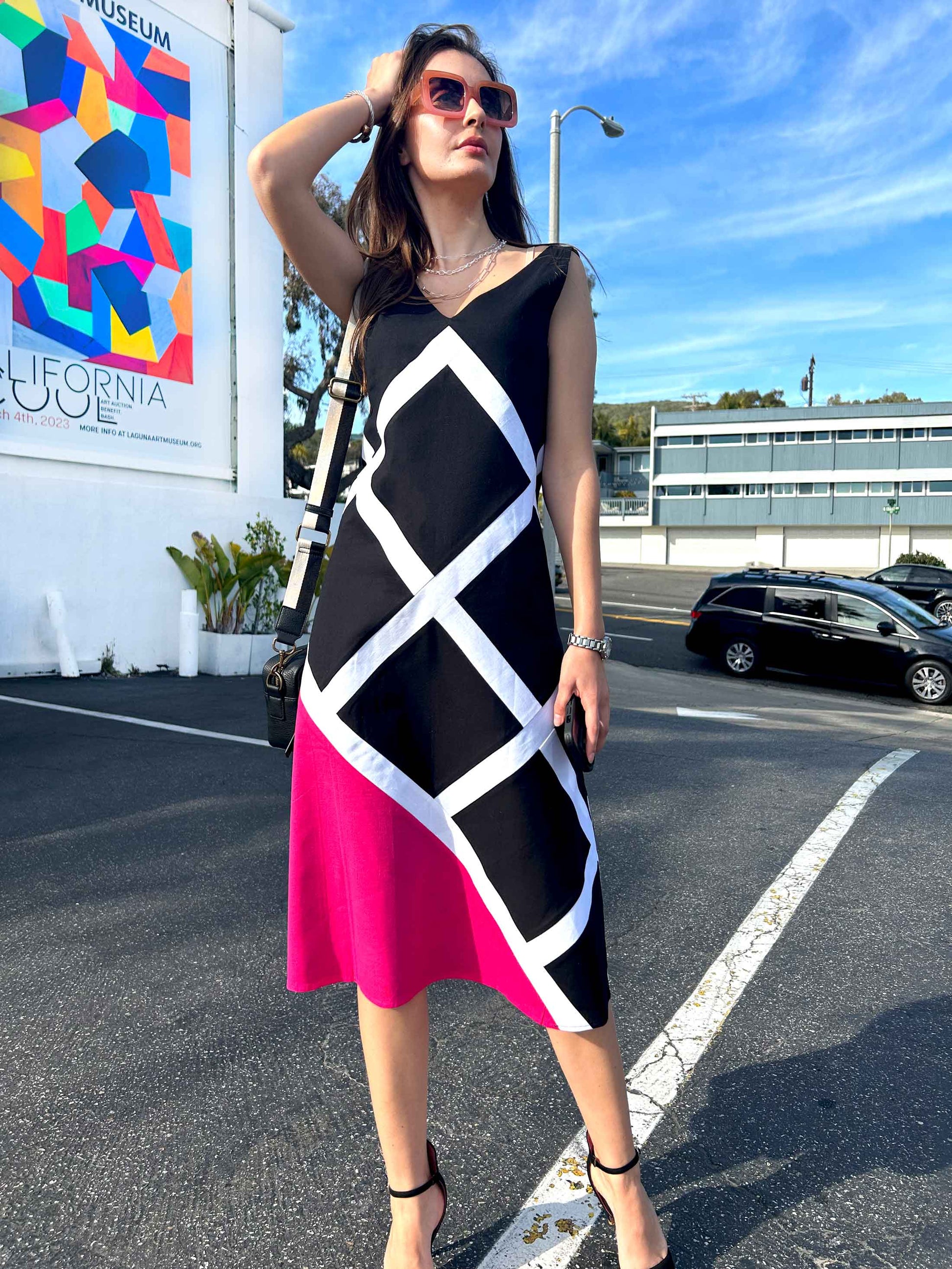 Frontal view of the dress