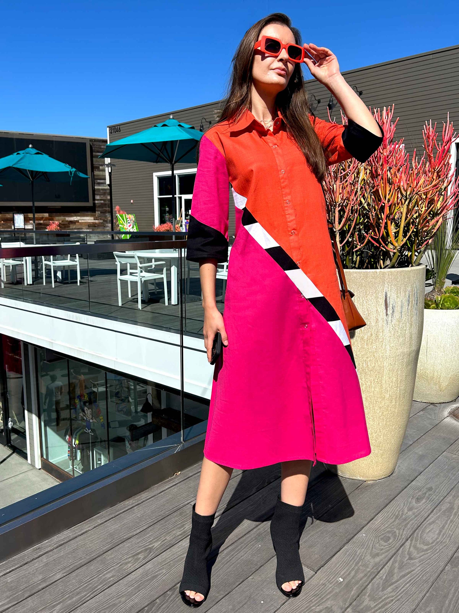 Frontal view of the dress