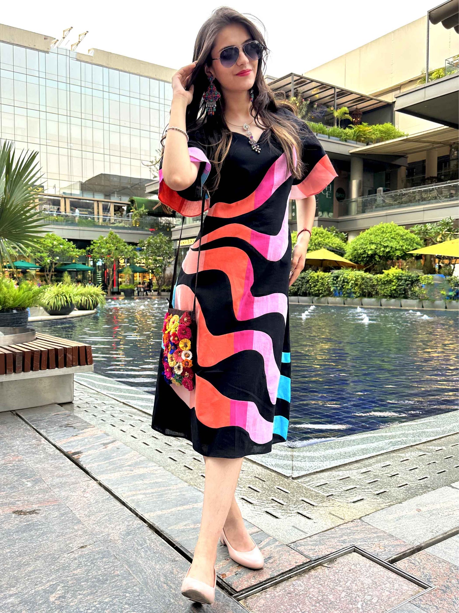 Frontal view of the dress