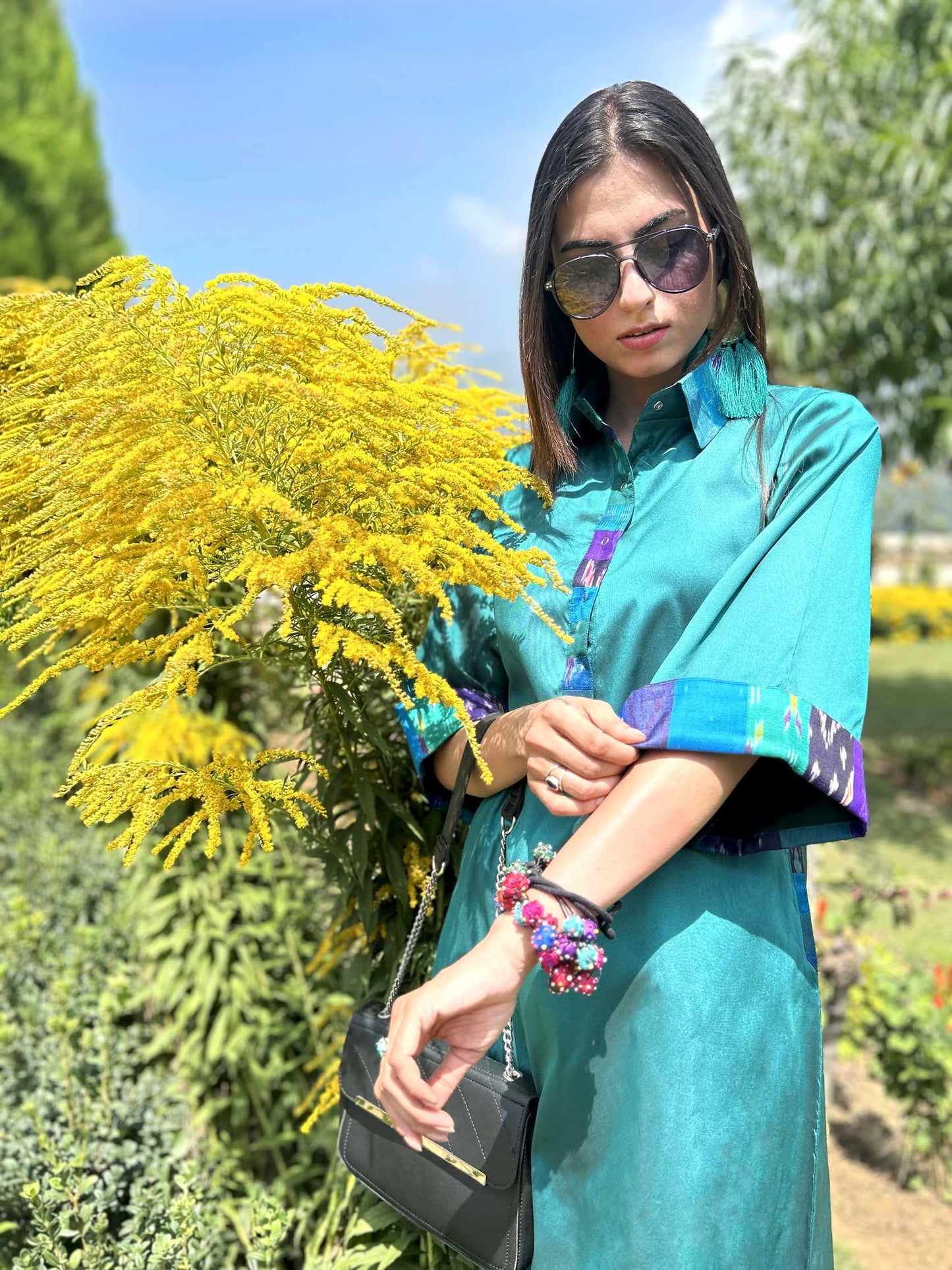 KAREN GORGEOUS KASHMIR PATOLA SILK PATCHWORK DRESS
