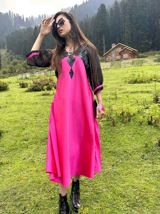 KIMBERLEY GORGEOUS KASHMIR PATOLA SILK PATCHWORK DRESS