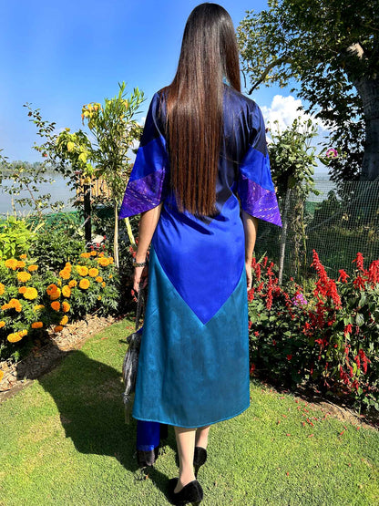 KENDRA GORGEOUS KASHMIR PATOLA SILK PATCHWORK DRESS