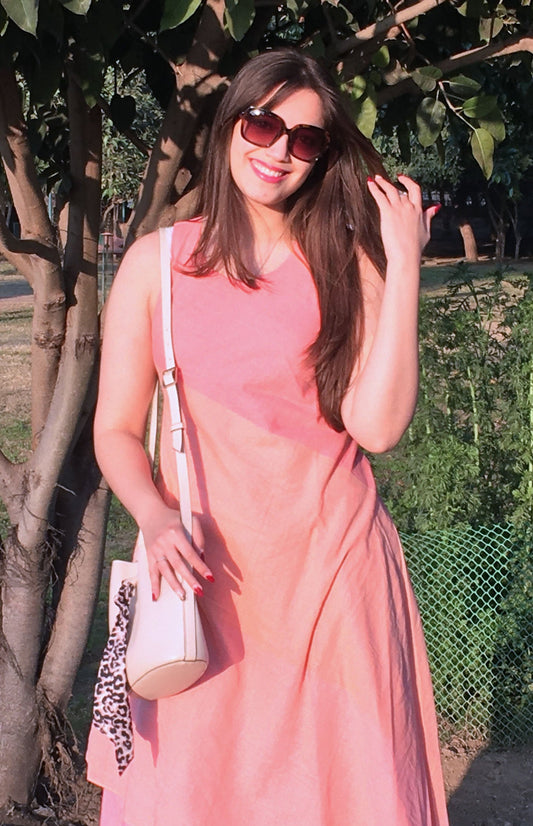 NATASHA LOVE ALWAYS HAND WOVEN COTTON DRESS