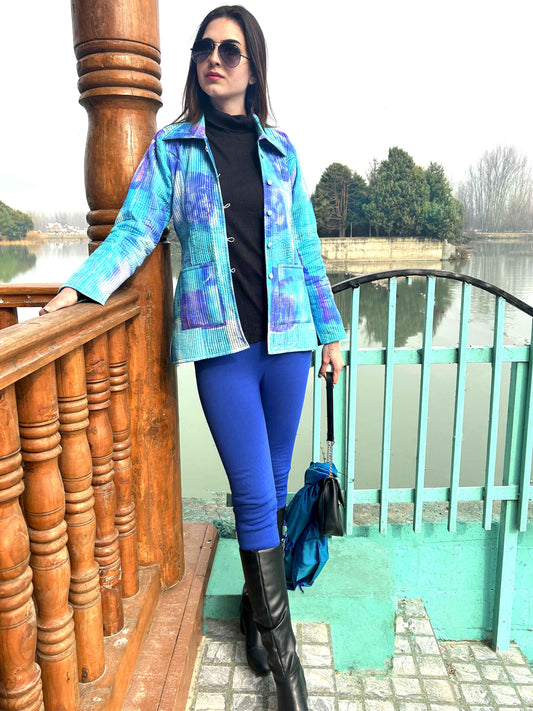RUTH ROMANTIC RHAPSODY PURE SILK QUILTED REVERSIBLE JACKET