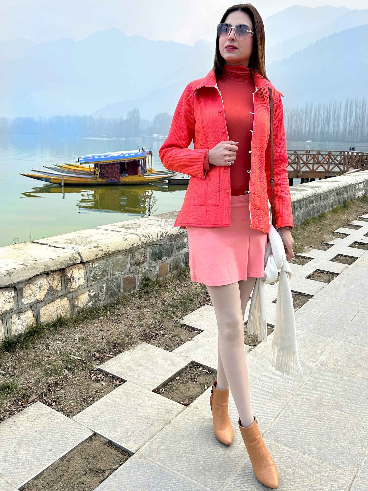 ROSE ROMANTIC RHAPSODY PURE SILK QUILTED REVERSIBLE JACKET