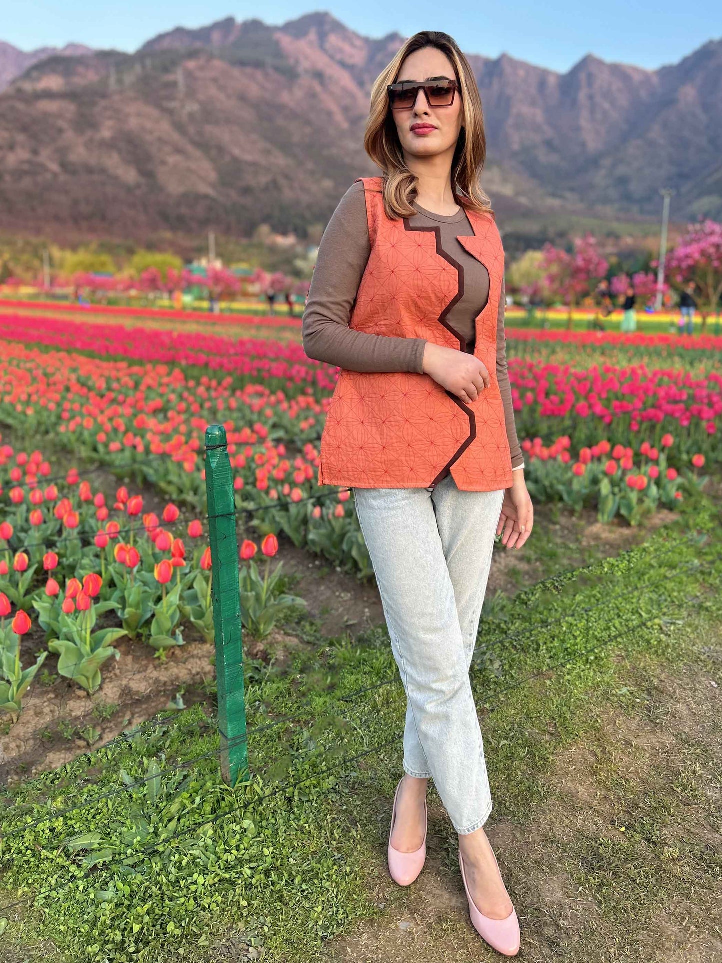ELENA ENCHANTING KASHMIR HANDWOVEN COTTON JACKET