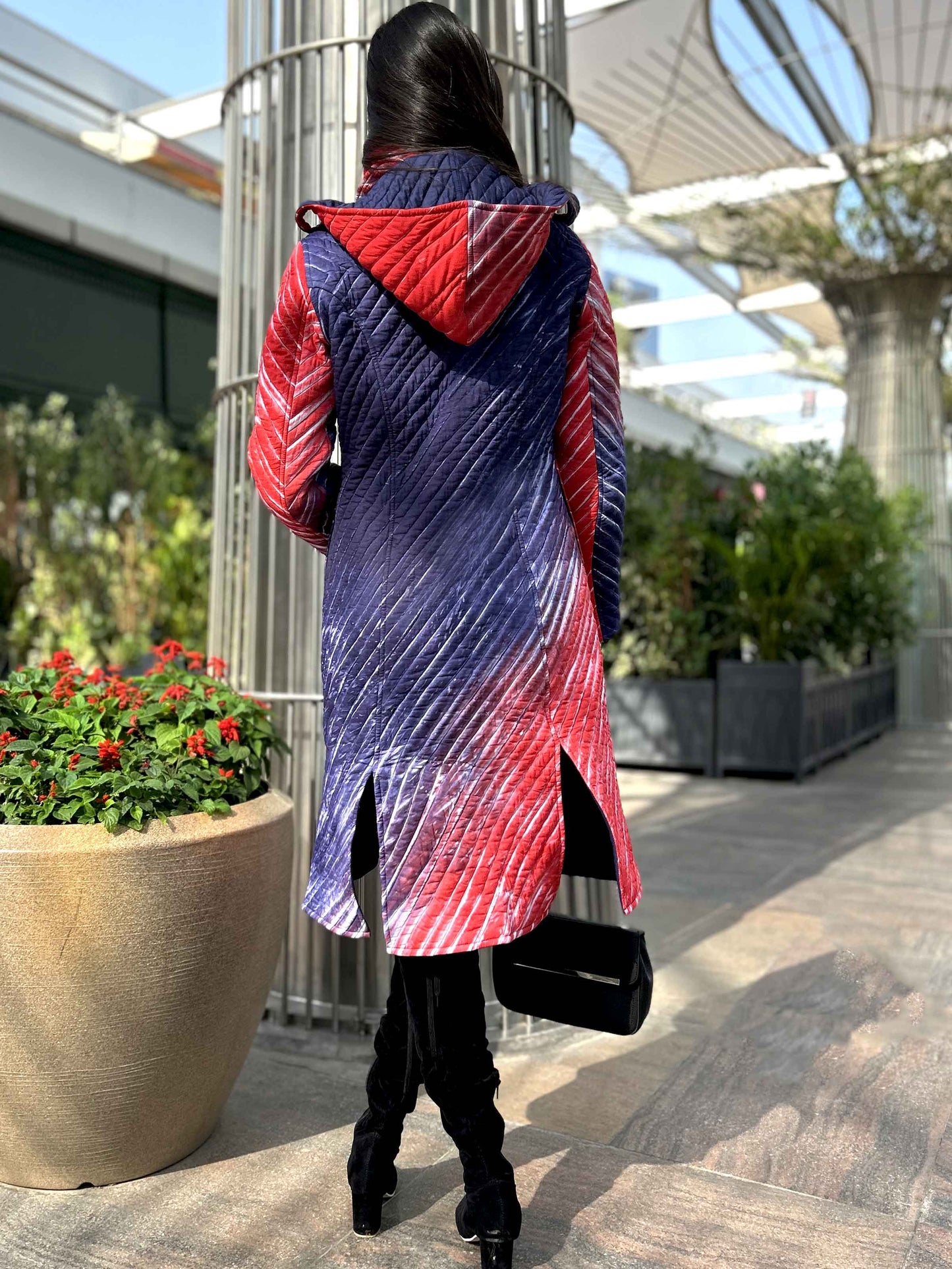 LINDA ROMANTIC RHAPSODY SHIBORI QUILTED REVERSIBLE JACKET