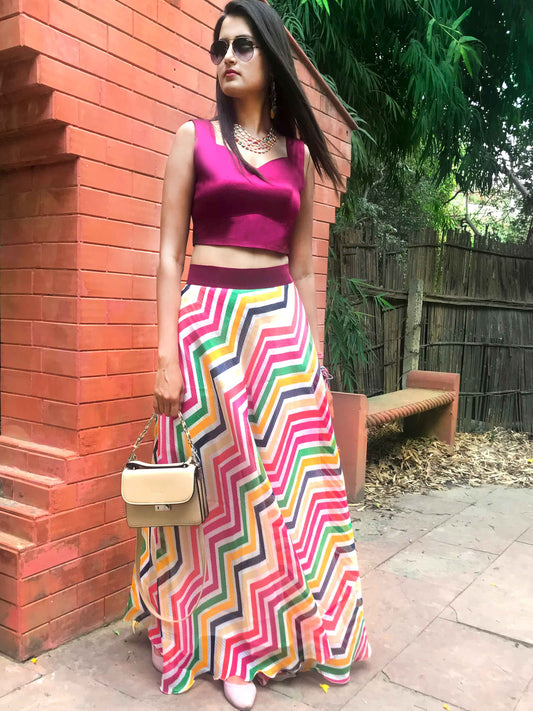 FAYE FESTIVE FLAMBOYANCE KOTA DORIA LONG SKIRT & TOP