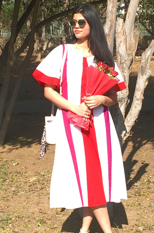 NORA LOVE ALWAYS HAND WOVEN COTTON DERBY DRESS