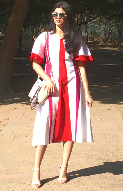NORA LOVE ALWAYS HAND WOVEN COTTON DERBY DRESS