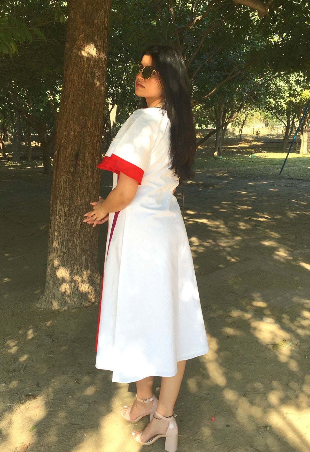 NORA LOVE ALWAYS HAND WOVEN COTTON DERBY DRESS