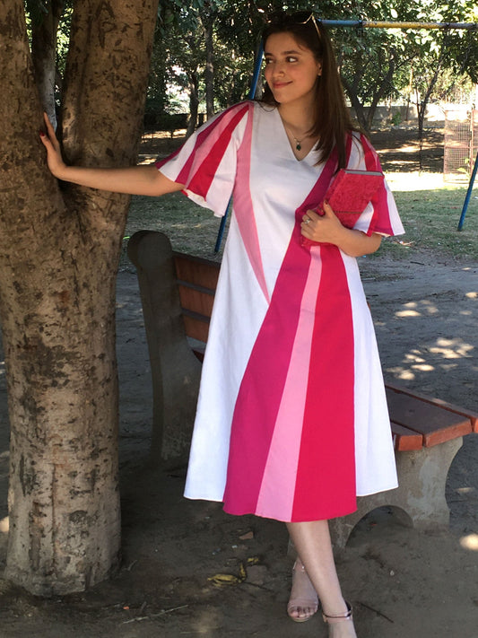 NOREEN LOVE ALWAYS HAND WOVEN COTTON DERBY DRESS
