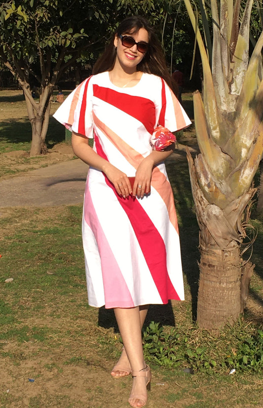 NAOMI LOVE ALWAYS HAND WOVEN COTTON DERBY DRESS