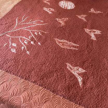 LINCOLN POETRY IN NATURE NUI SHIBORI OMBRE QUILTED BEDCOVER SET