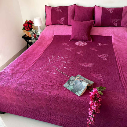 LAWRENCE POETRY IN NATURE NUI SHIBORI OMBRE QUILTED BEDCOVER SET
