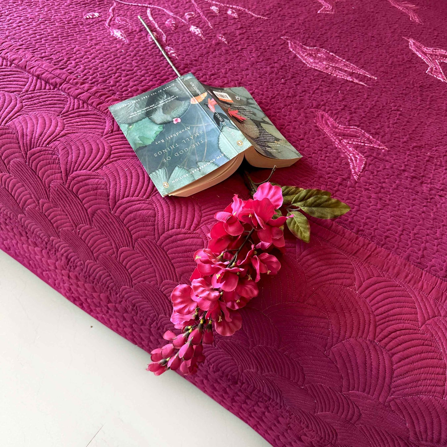 LAWRENCE POETRY IN NATURE NUI SHIBORI OMBRE QUILTED BEDCOVER SET
