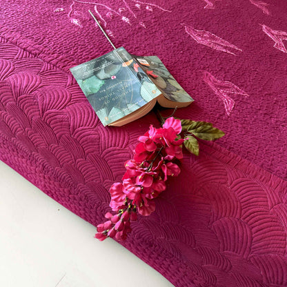 LAWRENCE POETRY IN NATURE NUI SHIBORI OMBRE QUILTED BEDCOVER SET