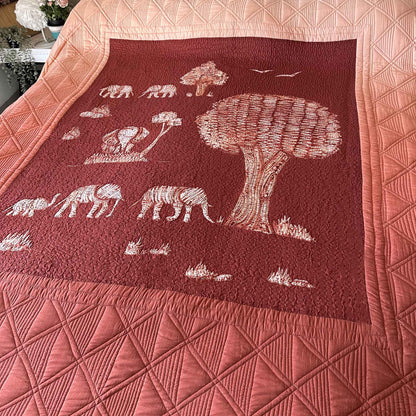 LANCE POETRY IN NATURE NUI SHIBORI OMBRE QUILTED BEDCOVER SET