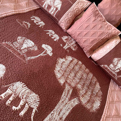 LLOYD POETRY IN NATURE NUI SHIBORI OMBRE QUILTED BEDCOVER SET
