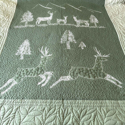 LEO POETRY IN NATURE NUI SHIBORI OMBRE QUILTED BEDCOVER SET