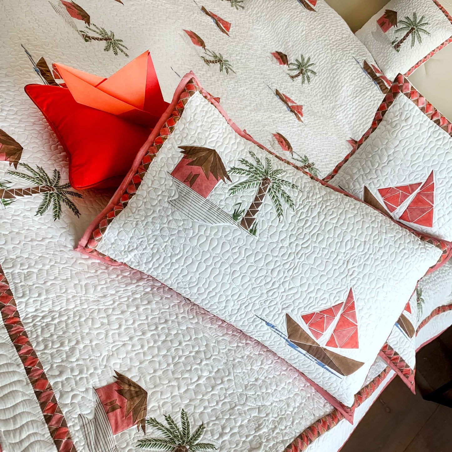 NOLAN NAUTICAL PANORAMA 6 PIECE QUILTED BEDCOVER SET