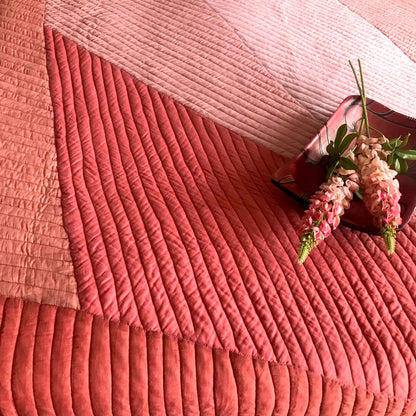 KATIE COPENHAGEN MELANGE PATCHWORK QUILTED BEDCOVER SET