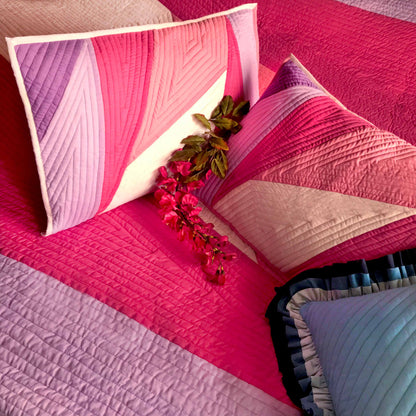 KENDRA COPENHAGEN MELANGE PATCHWORK QUILTED BEDCOVER SET
