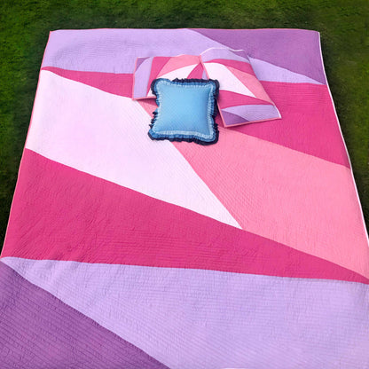KENDRA COPENHAGEN MELANGE PATCHWORK QUILTED BEDCOVER SET